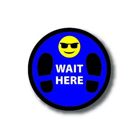 Ergomat 6in CIRCLE SIGNS Wait Here DSV-SIGN 36 #0777 -UEN